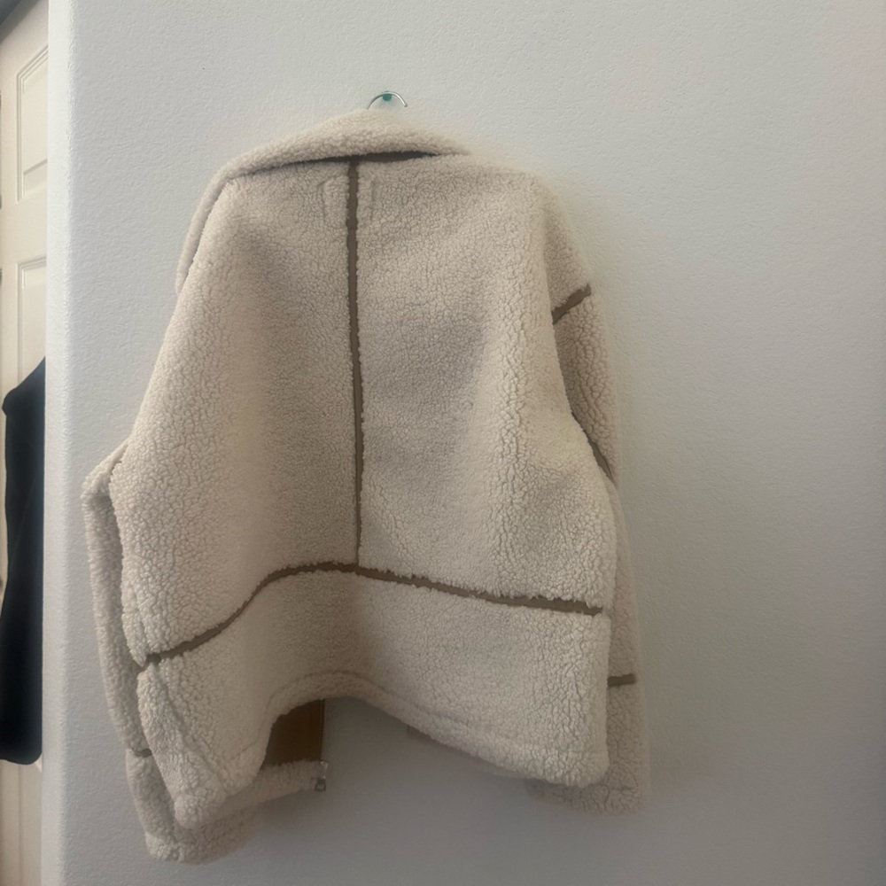 Zara Faux Fur Biker Teddy Jacket - Picture 10 of 10